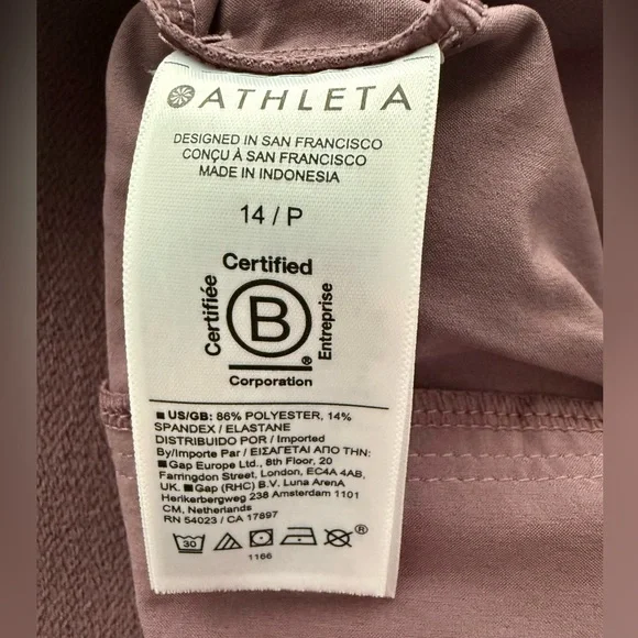 Athleta Elegant Mauve Wide-Leg Women's Pants - Picture 2 of 7